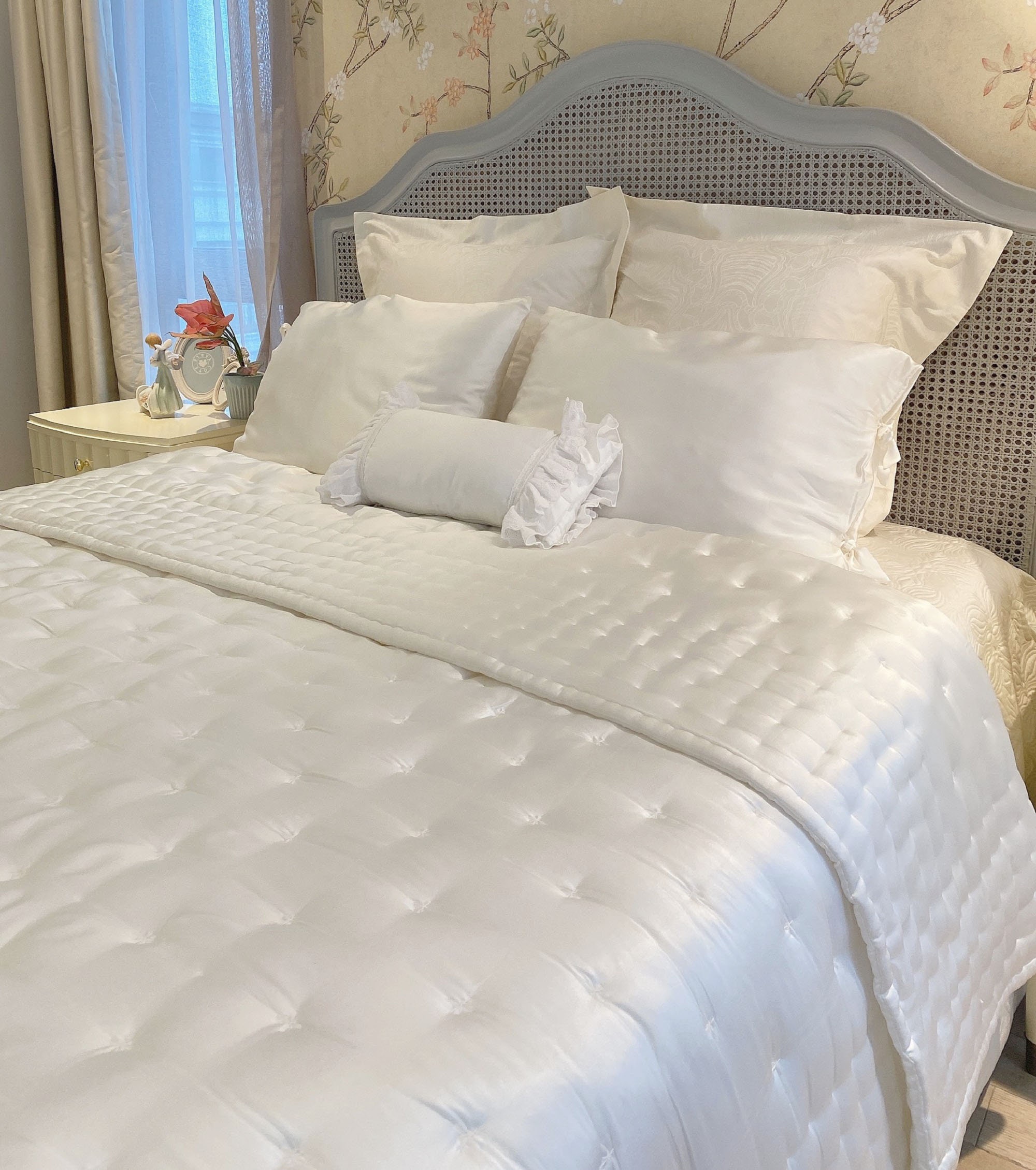 Luxury Silk Satin Bedding, Silk Bedding Set Queen Handmade, Silk ...