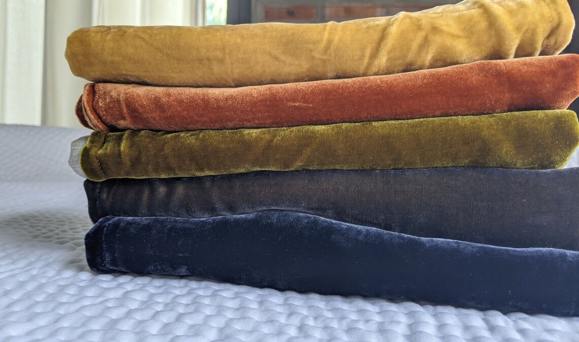 Silk Velvet Throw Blanket Coverlet Natural Linen Back Side No Etsy UK