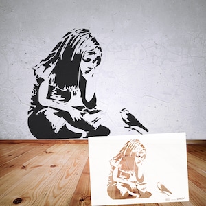 Stencil BANKSY street art collection B9-B17, in DIN A7/ A6 / A5 / A4 / A3 / A2 formats, template for art, wallart painting, handicrafts image 6