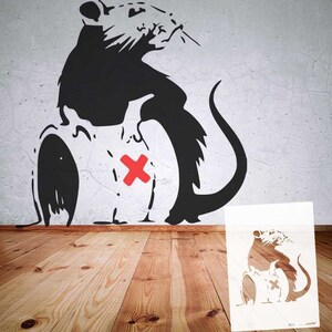 Schablone BANKSY STREETART B51 B57 große Motivauswahl DIN A6 / A5 / A4 / A3 / A2 Stencil für Wallart, Graffiti, Airbrush, Geschenk Bild 8