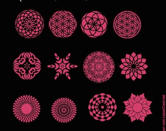 Stencil Mandala, Fiore della Vita - DIN A6 / A5 / A4 / A3 / A2 Stencil Wall Art Aerografo Regalo fai da te Decorazione natalizia Soggiorno