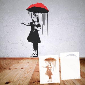 Stencil BANKSY street art collection B9-B17, in DIN A7/ A6 / A5 / A4 / A3 / A2 formats, template for art, wallart painting, handicrafts image 5