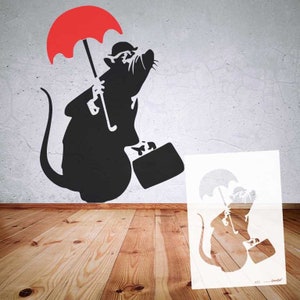 Schablone BANKSY STREETART B51 B57 große Motivauswahl DIN A6 / A5 / A4 / A3 / A2 Stencil für Wallart, Graffiti, Airbrush, Geschenk Bild 4