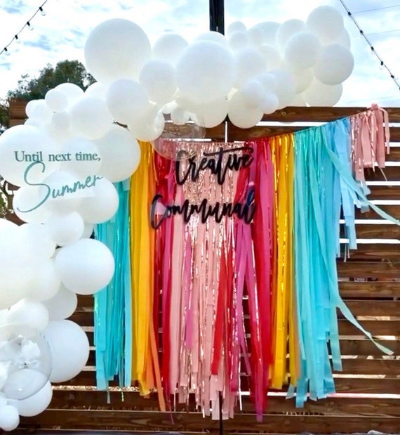 Fringe Backdrop, Streamer Backdrop, Party Backdrop, Photo Backdrop, Bachelorette, Rosé, Baby Shower, Birthday Party, Bridal Shower Il_570xn