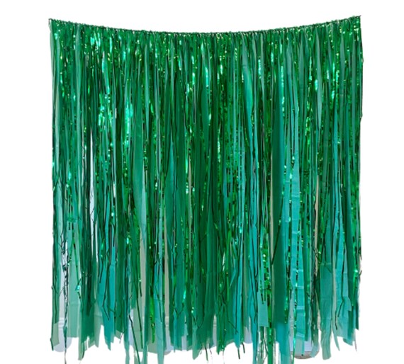 Fringe Backdrop, Tablecloth Backdrop, Streamer Backdrop, Party Backdrop, St. Patrick's Day, Emerald City, Wizard of Oz, Christmas Il_570xn