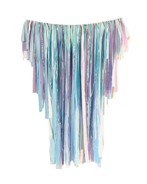 Fringe Backdrop, Tablecloth Backdrop, Streamer Backdrop, Party Backdrop, Frozen, Winter Wonderland, Snow, Snowflakes, Princess Party Il_570xn