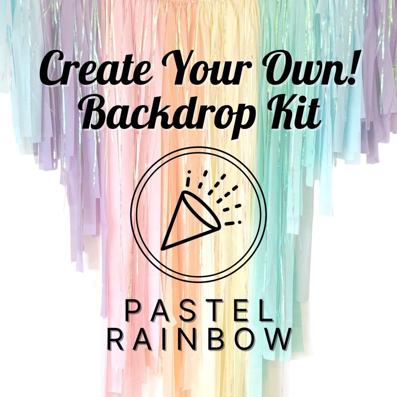 DIY Streamer Backdrop Kit, DIY Fringe Backdrop Kit, Make Your Own