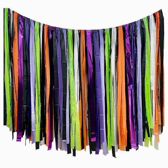 Fringe Backdrop, Streamer Backdrop, Party Backdrop, Birthday Backdrop, Photo Backdrop, Halloween, Halloween Party Il_570xn