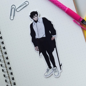 Dapper Brahms - Die Cut CLEAR Vinyl - Slasher Sticker