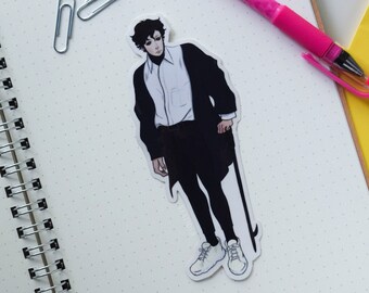 Dapper Brahms - Die Cut CLEAR Vinyl - Slasher Sticker
