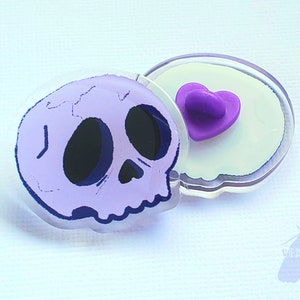 Purple Skull Pin - 1.5in