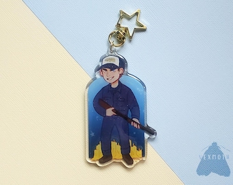 Mechanic - Slasher Keychain - Clear Acrylic Glitter Epoxy