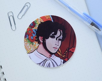 Glass Room Brahms - Round Vinyl - Slasher Sticker