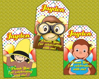 Curious George Thank You - Etsy