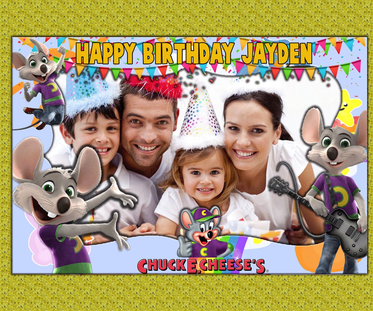 Chuck E Cheese Party Photo Booth Design Chuck E Cheese Etsy