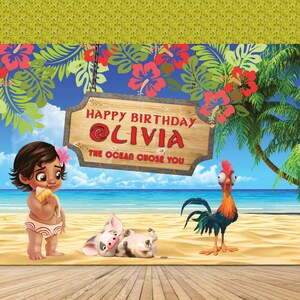 Moana Party Backdrop Design Moana Backdrop Moana Etsy Mexico