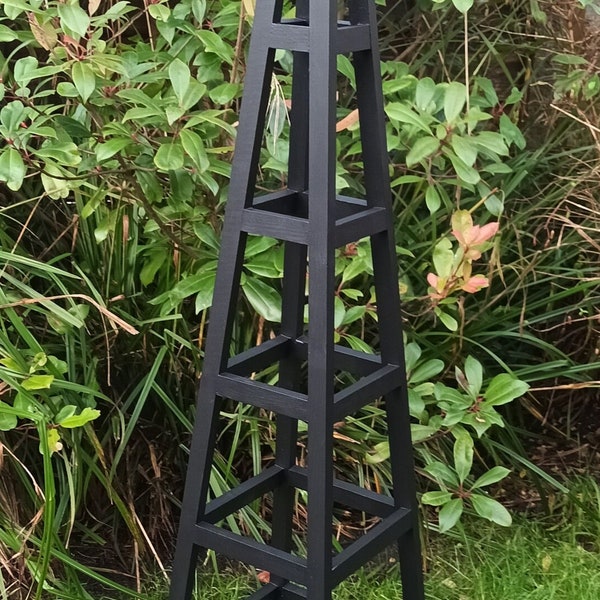 Handmade 1800mm tall x 400mm wooden garden obelisk comes painted and fully assembled.