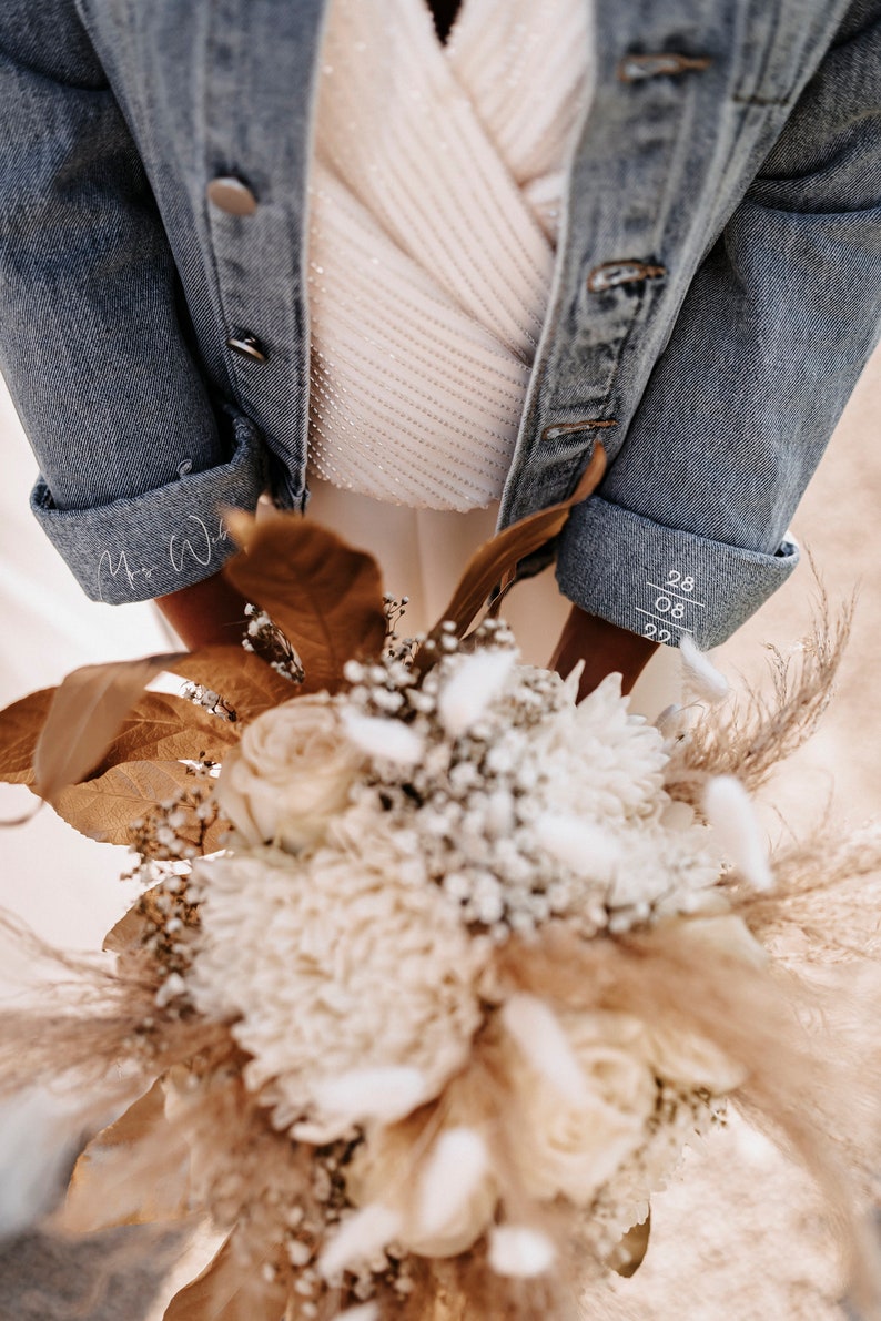 Veste en jean personnalisable au délavage foncé image 5