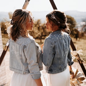 Veste en jean personnalisable au délavage foncé image 3