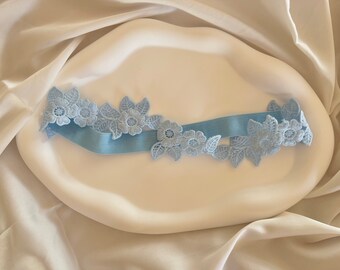 Strumpfband Blau Plus Size / Übergröße / XL - 3XL / Hochzeit / Braut / etwas Blaues / Handgemacht, personalisiert