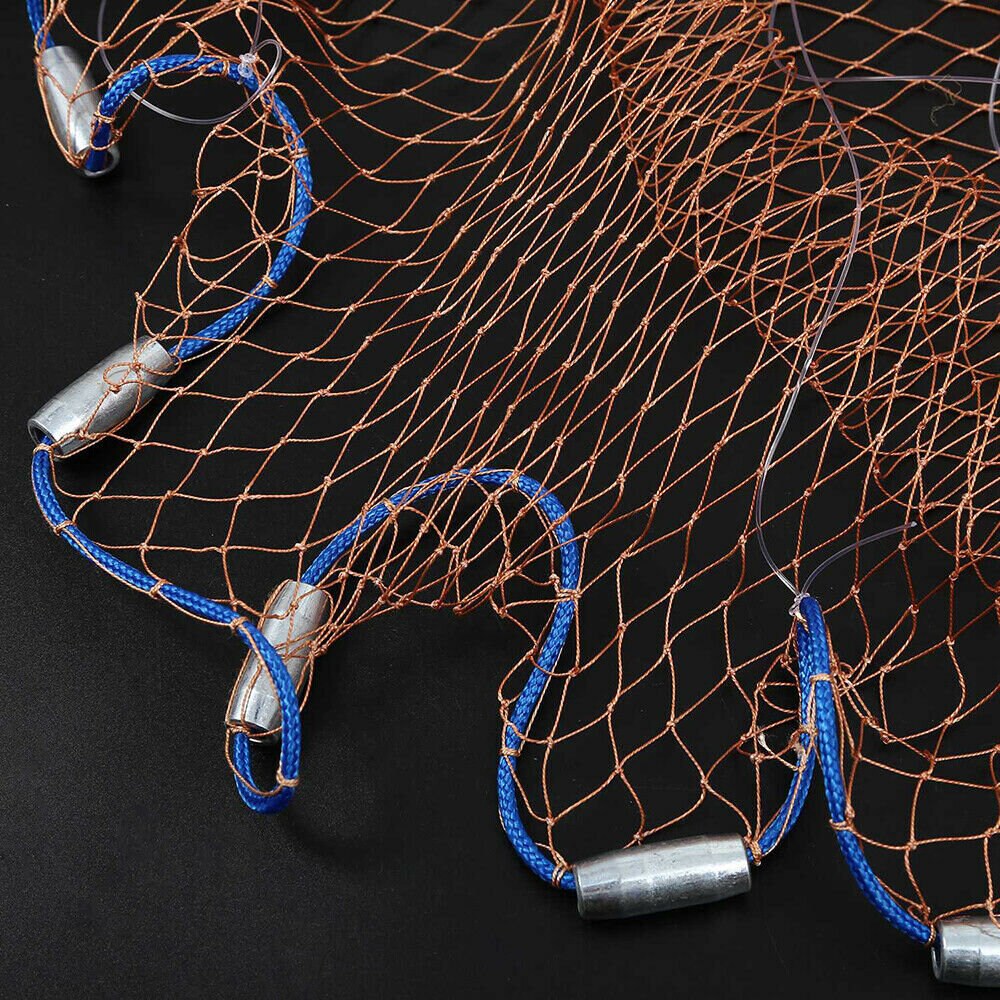8ft Diameter Durable Fishing Cast Net Bait Easy Throw Hand Cast Strong