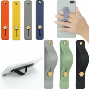 Self-adhesive Finger Grip Strap Phone Holder Kickstand for iPhone iPad Tablets
