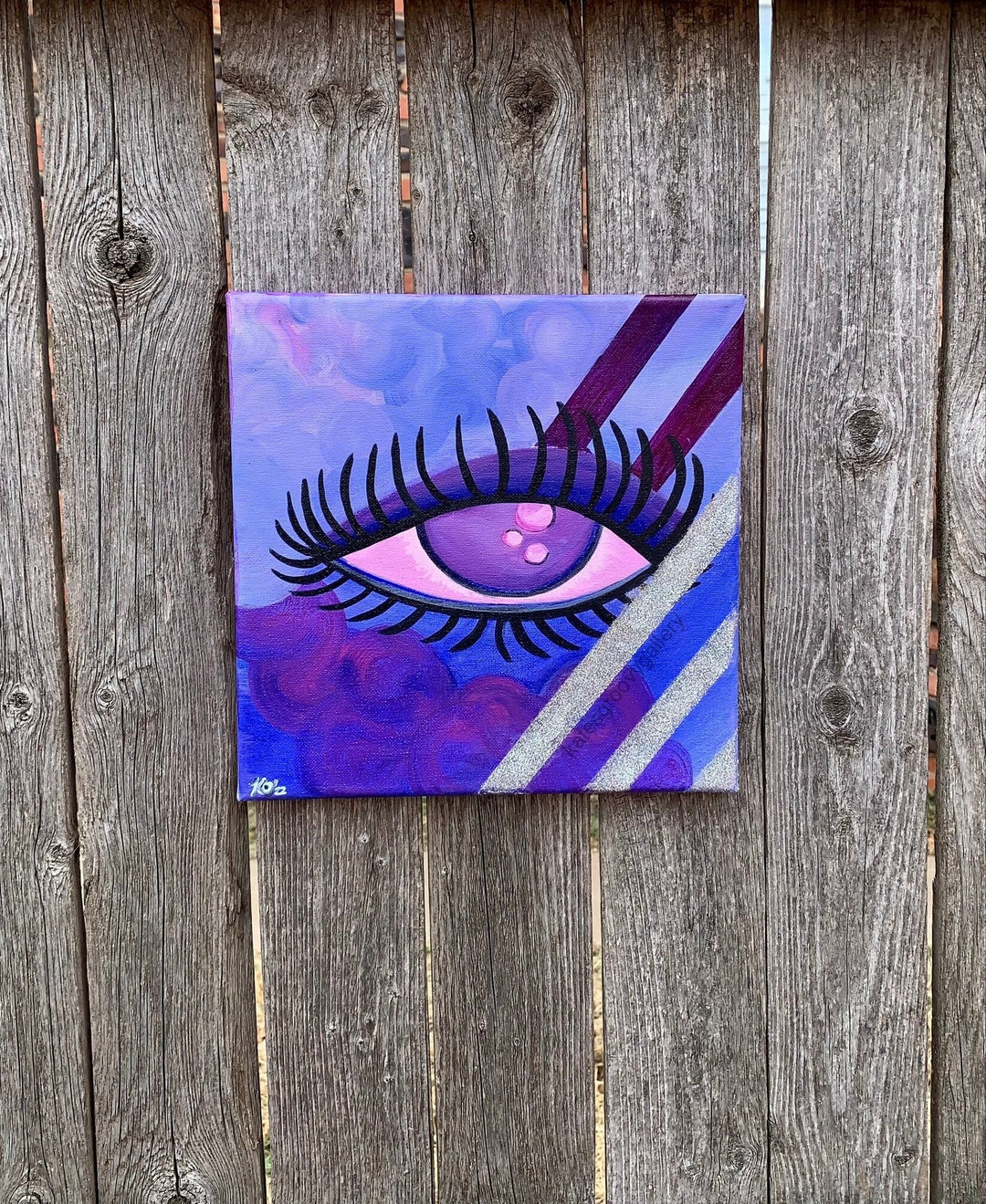Trippy Glitter Eyeball Painting Etsy