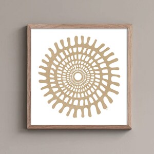 Circle Wall Art / Ethnic Wall Art / Circular Art / Square Art printable / Art earth colors / Neutral Colors Art / Tribal Painting.