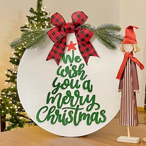 Christmas door decor, Christmas sign, Christmas wreath, Merry christmas door sign, Christmas sign wood wall decor, Christmas custom sign