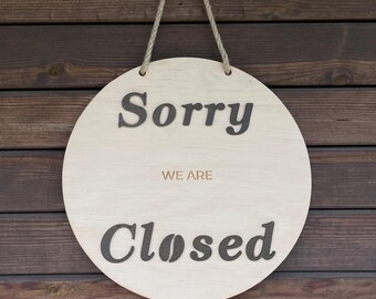 Open closed coffee sign for business, Boutique Salon Store Closed sign, Custom business sign, Personalized sign, Hanging open sign for door