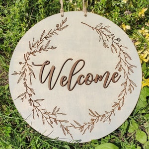 Welcome door sign, Door welcome sign, Welcome door hanger, Door entry sign, Personalized sign, Custom door sign, Front door sign