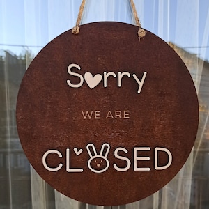 Open closed business sign, Shop | Store | Salon sign, Custom sign for business, Closed sign, Hanging open sign, Open sign for door