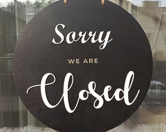 Open closed sign for business, Closed sign, Business sign, Custom salon sign, Personalized sign, Hanging open sign, Open door sign