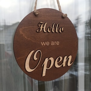 Open closed business sign, Boutique | Shop | Store sign, Closed sign, Custom business sign, Hanging open sign for door, Sign for business