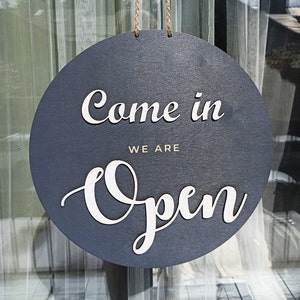 Open closed sign for business, Store sign, Business sign, Custom wooden sign, Salon sign, Personalized sign, Hanging open sign for door