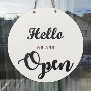 Open closed business sign, Boutique sign, Closed shop sign, Business sign, Salon sign for door, Hanging open sign, Wooden personalized sign