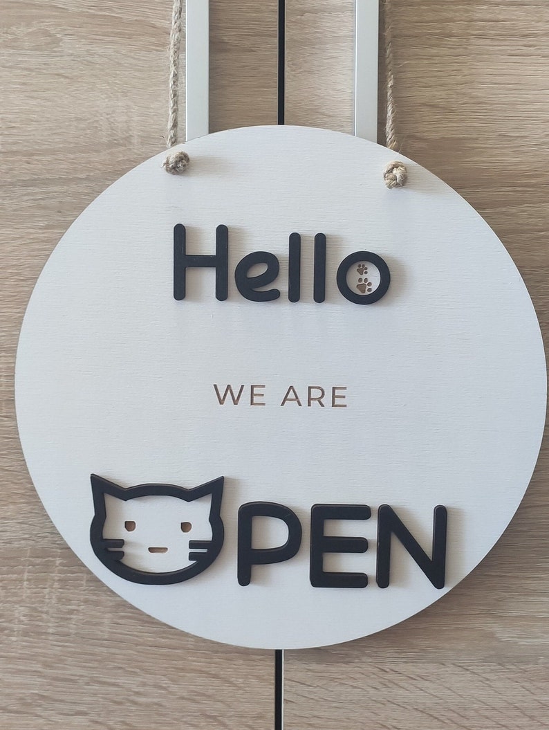 Double Sided Open Closed Sign for Business Custom Boutique - Etsy