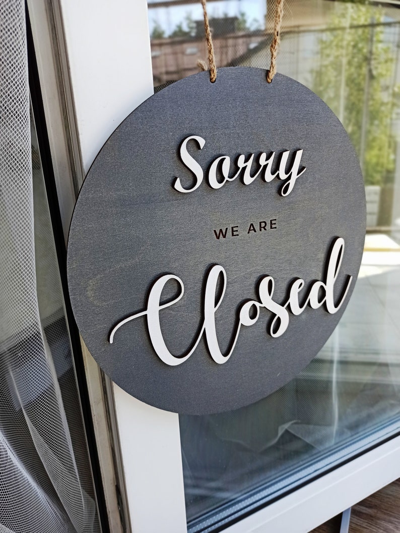 Open Closed Business Sign Boutique Sign Closed Shop Sign - Etsy