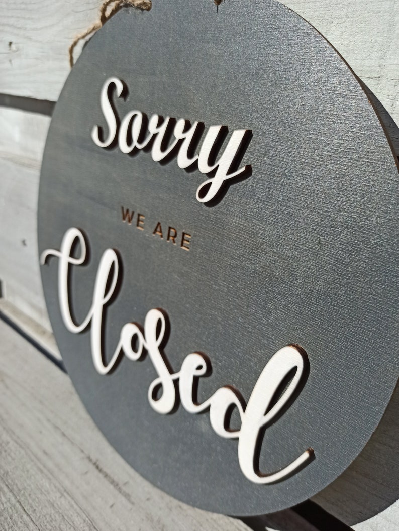Open Closed Business Sign Boutique Sign Closed Shop Sign - Etsy