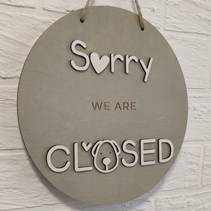 Open Closed Sign for Business - Custom Boutique, Store, Salon Sign ...