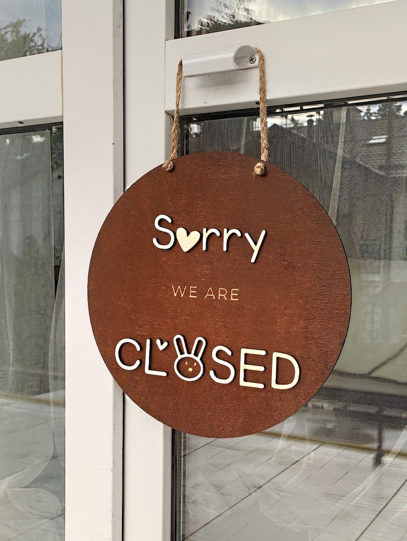 Open Closed Business Sign, Shop | Store | Salon Sign, Custom Sign for ...