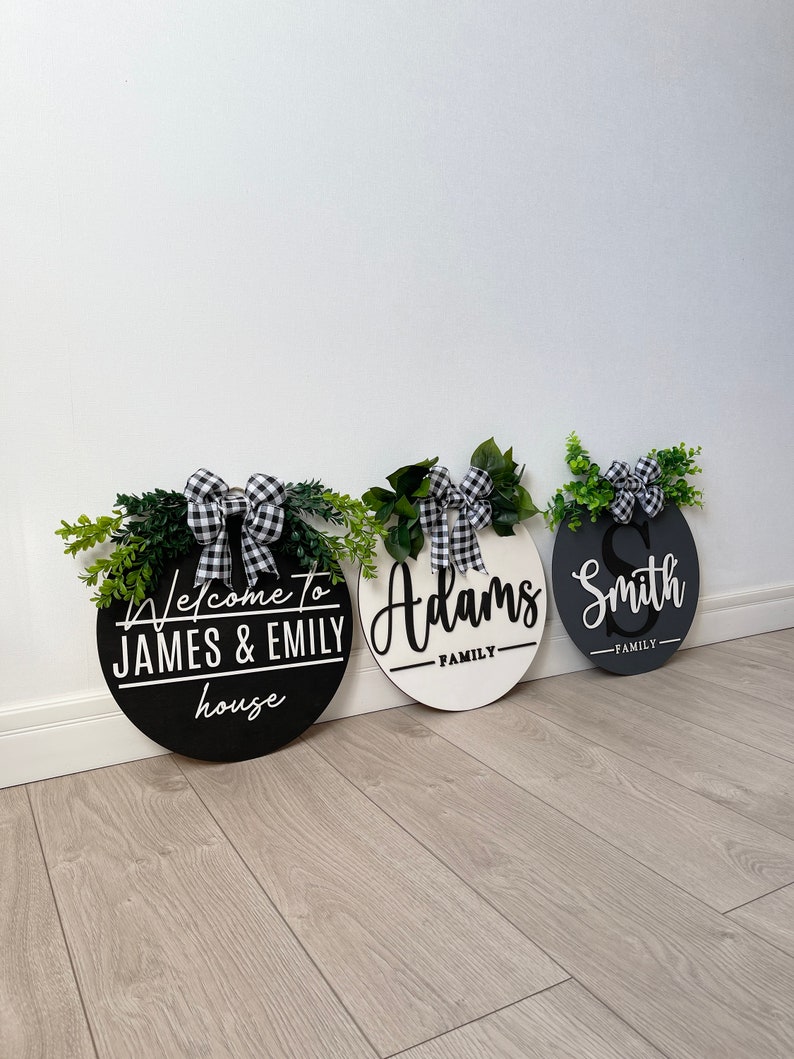Personalized Family Door Sign