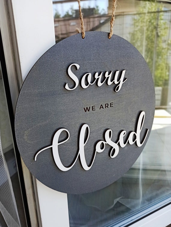 ショップサイン　Welcome／CLOSED Open Closed Business Sign, Boutique Sign, Closed Shop Sign
