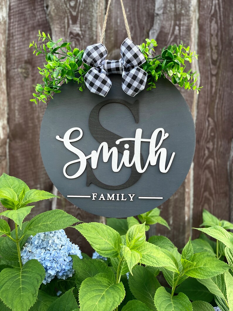 Personalized Family Door Sign Last Name Sign Welcome Door - Etsy