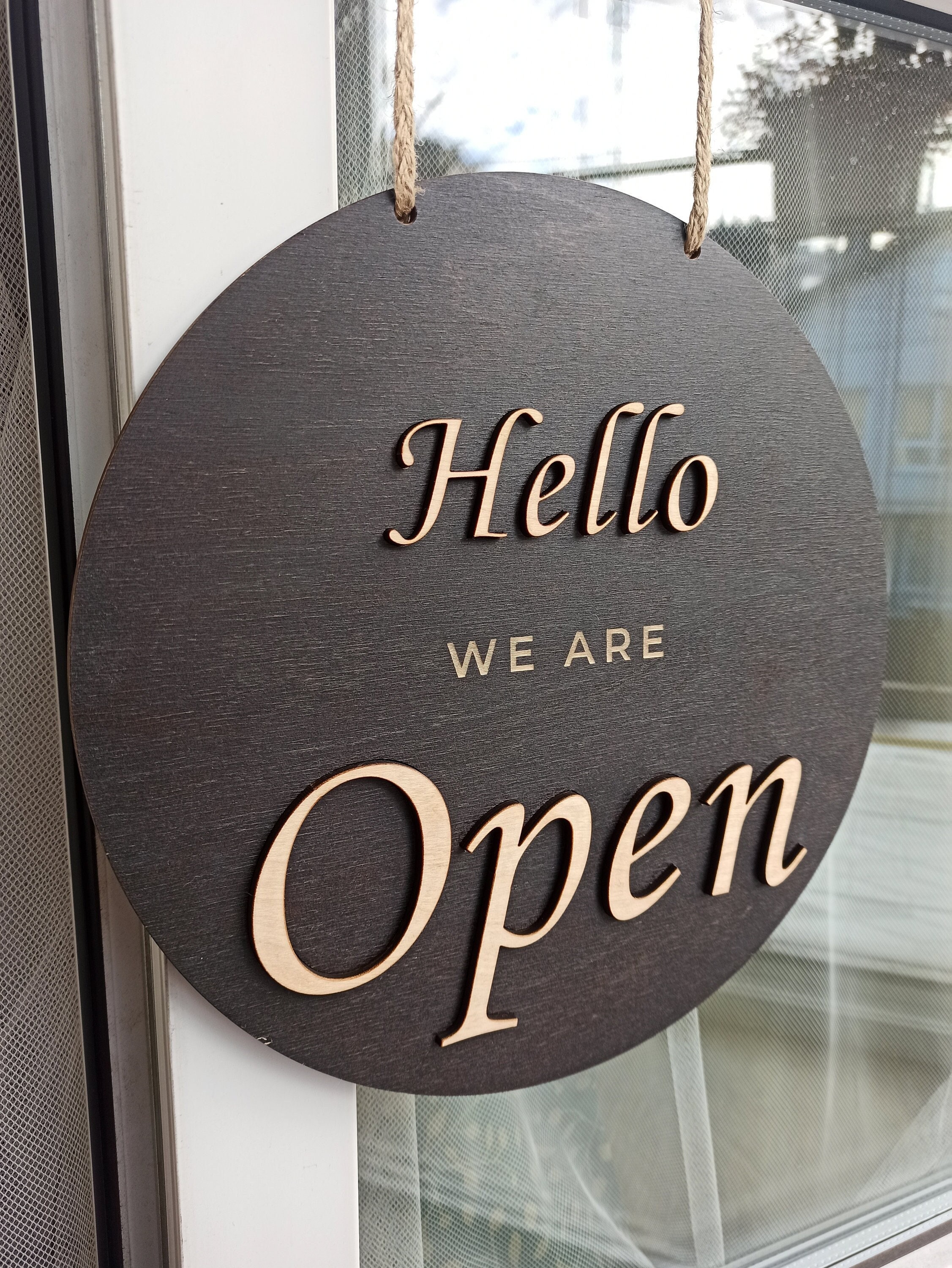 ショップサイン　Welcome／CLOSED Open Closed Business Sign, Boutique Sign, Closed Shop Sign