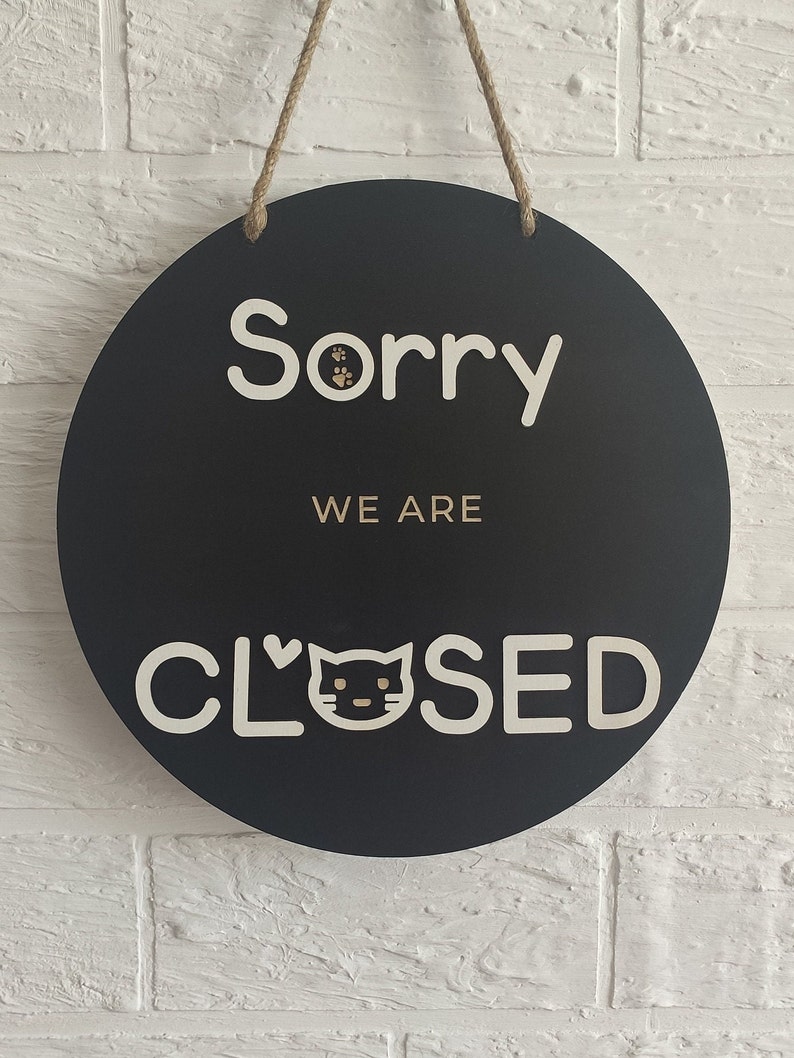 Double Sided Open Closed Sign for Business Custom Boutique - Etsy