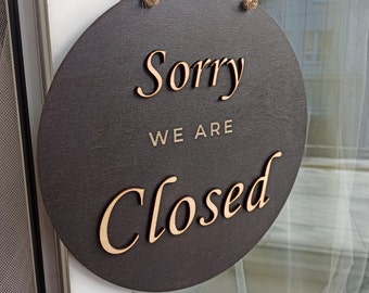 Open closed sign for business, Boutique| Salon| Store sign, Closed sign, Custom business sign, Personalized sign, Hanging open sign for door