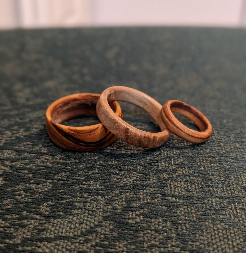 Custom Olive Wood Rings Etsy