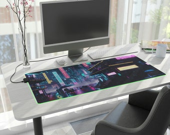 Cyberpunk LED Gaming Mouse Pad