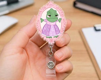Disney Tangled Rapunzel Pascal Badge Reel,  Disney Tangled Pascal Badge Reel